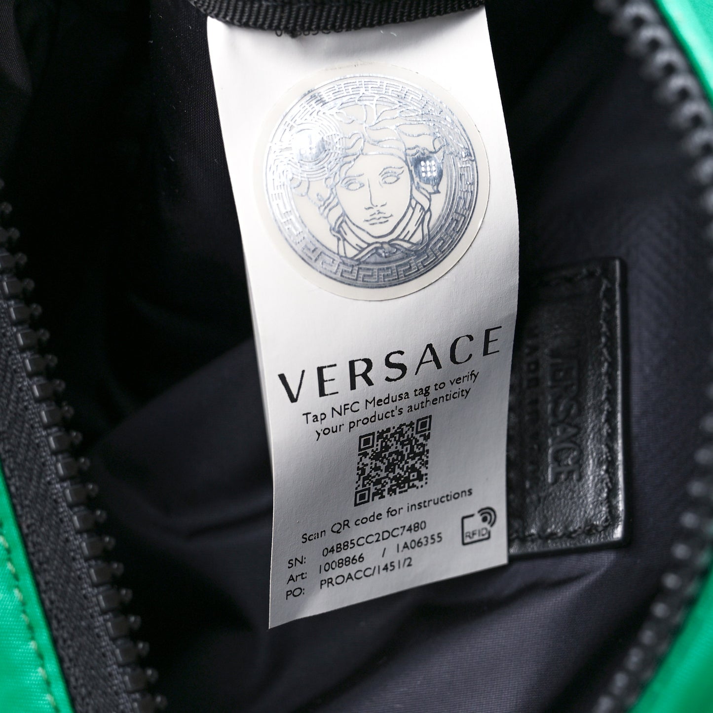 Nylon Palazzo Medusa Belt Bag Green