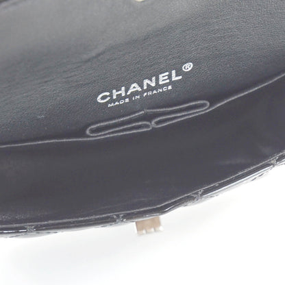 Chanel Patent Quilted Reissue Flap Clutch Bag Black 8 of 11