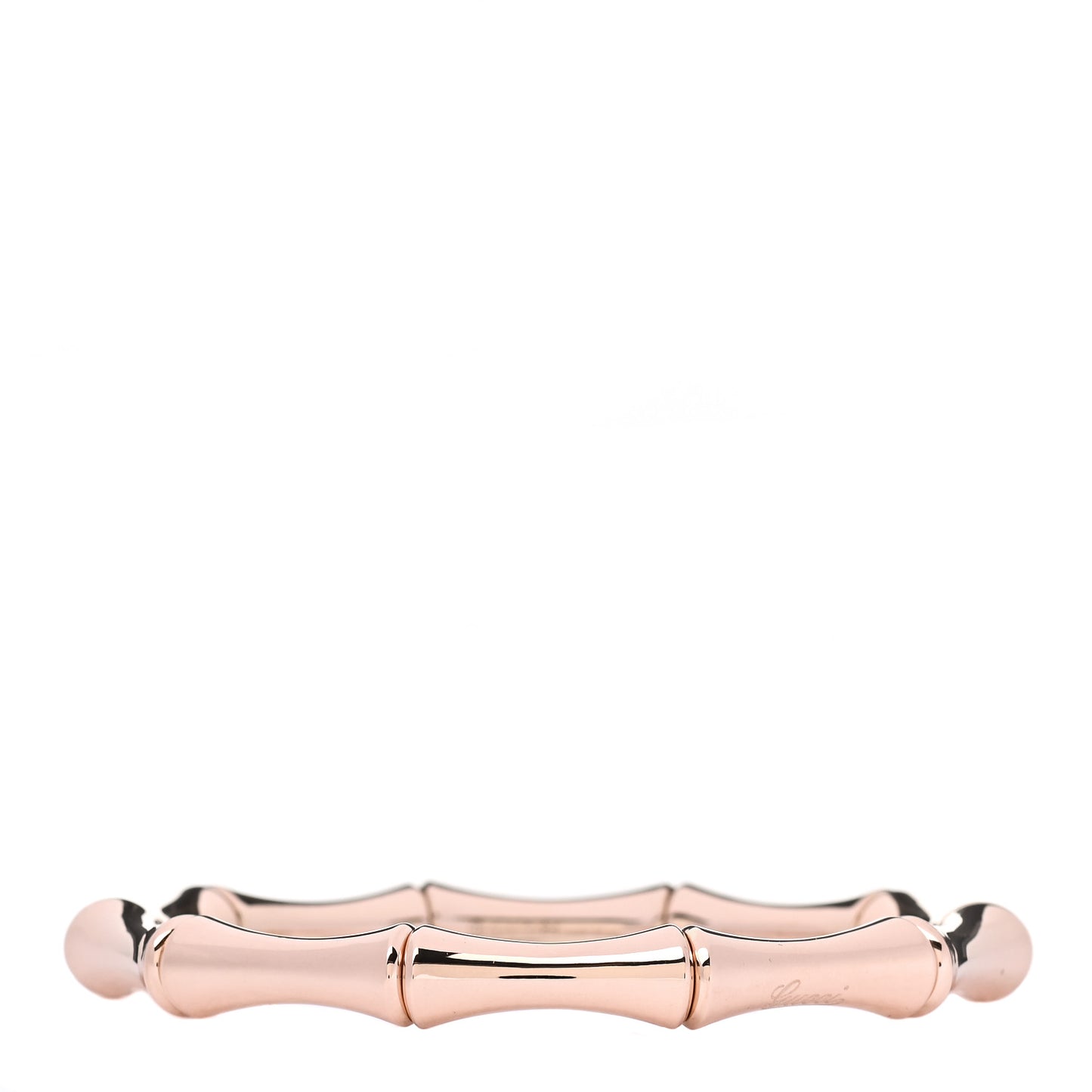 18K Rose Gold Medium Bamboo Spring Bracelet 17