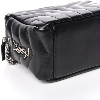 Saint Laurent Calfskin Y Quilted Monogram Small Loulou Bowling Bag Black 7 of 9