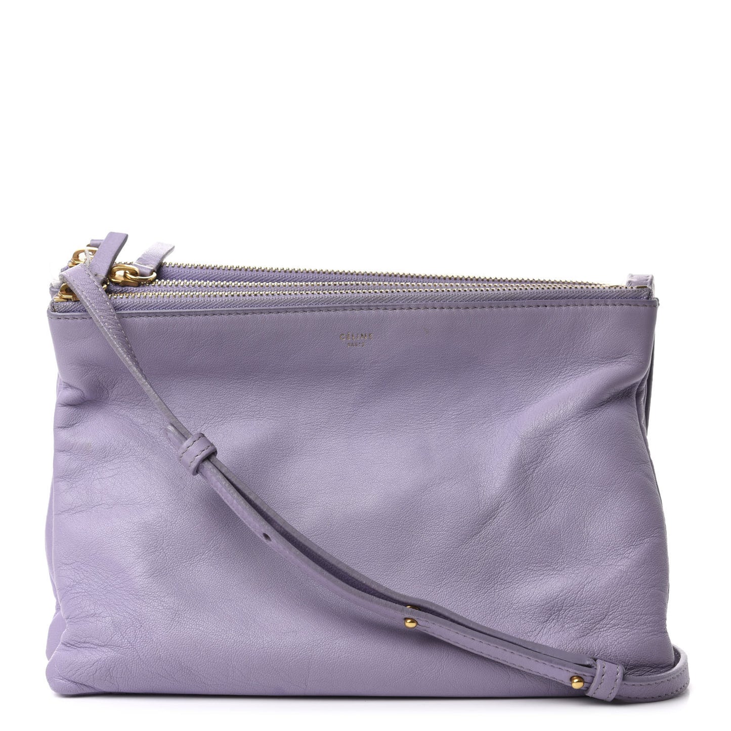 Lambskin Large Trio Crossbody Bag Lilac