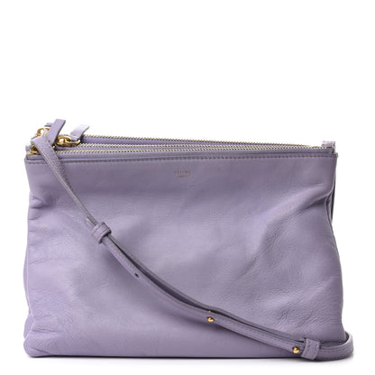 Celine Lambskin Large Trio Crossbody Bag Lilac 1 of 14
