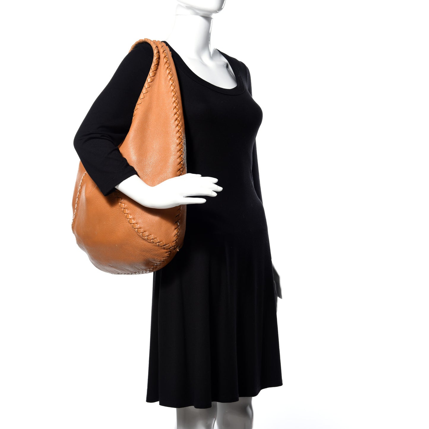 Cervo Deerskin Large Hobo Carmel