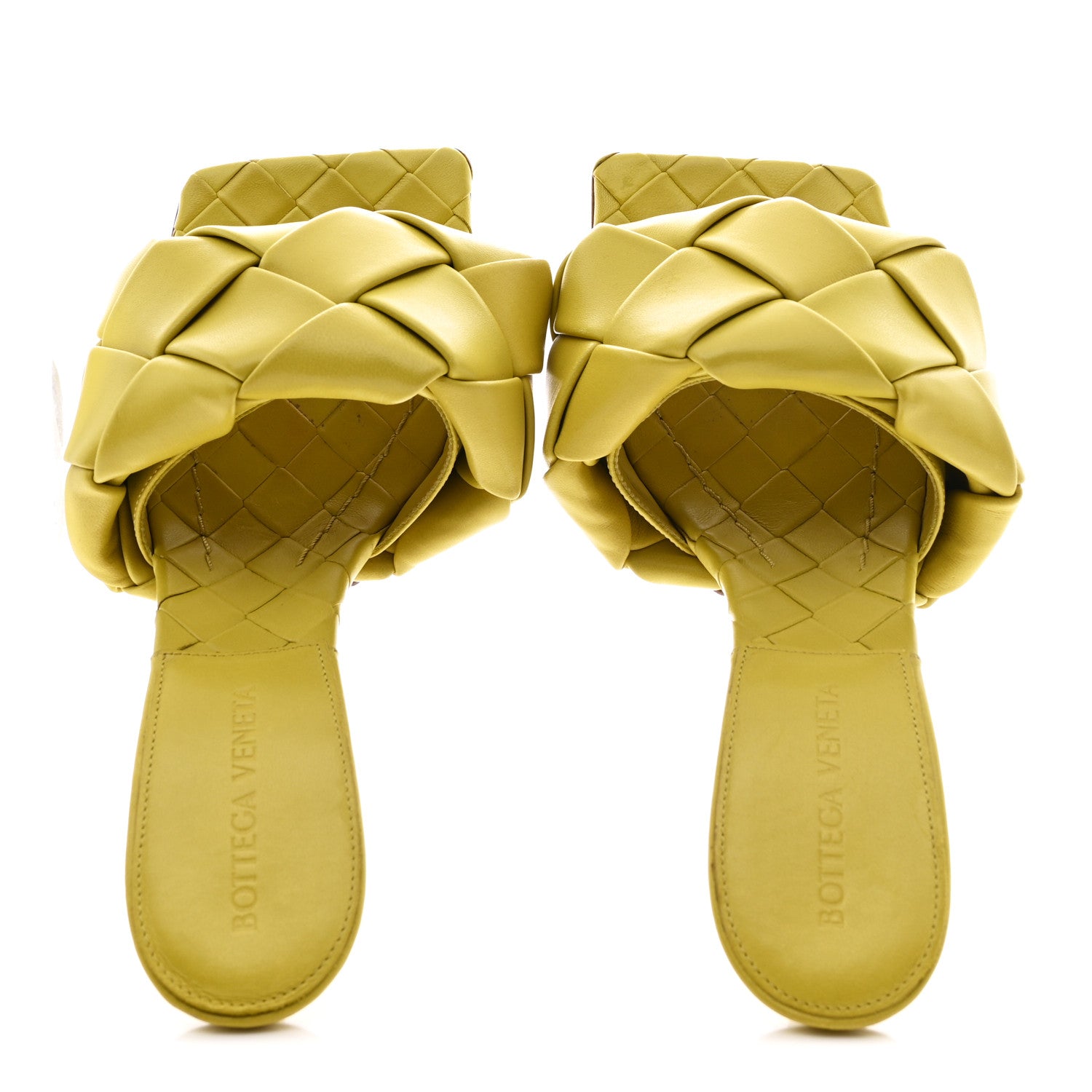 Bottega Veneta Nappa Maxi Intrecciato Lido 90mm Mule Sandals 36 Acid 2 of 8