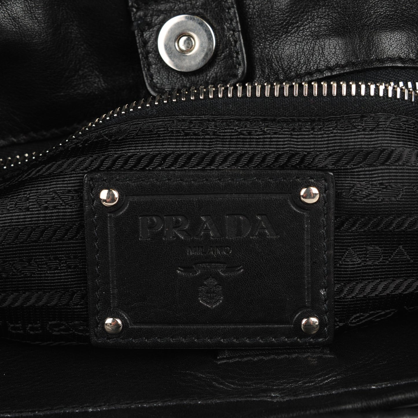 Soft Calf Side Pocket Hobo Nero Black