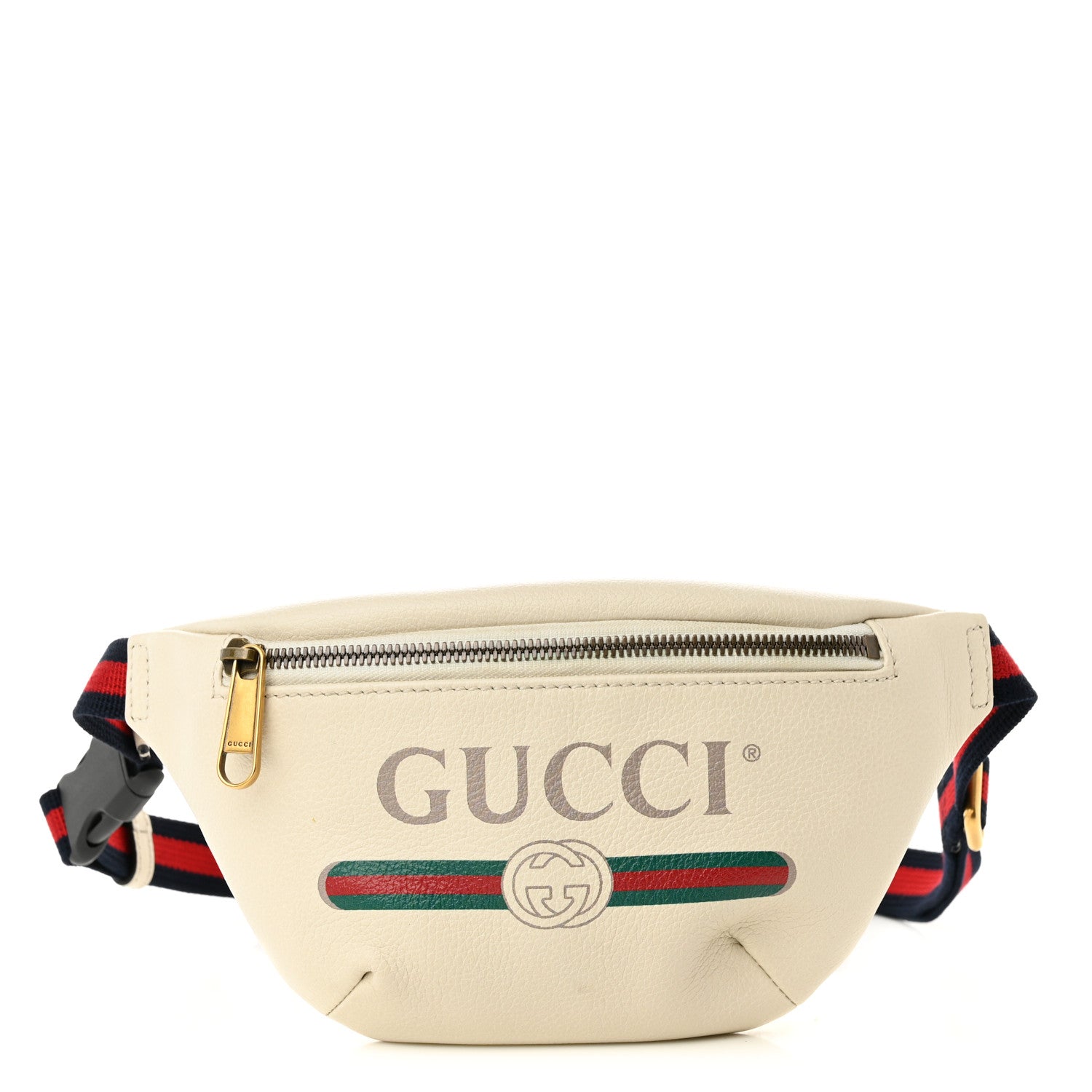 Gucci Grained Calfskin Small Logo Belt Bag White 1 of 10