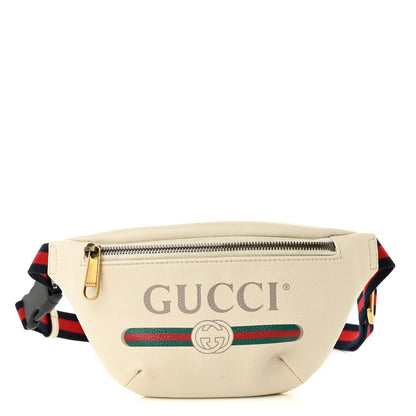 Gucci Grained Calfskin Small Logo Belt Bag White 1 of 10
