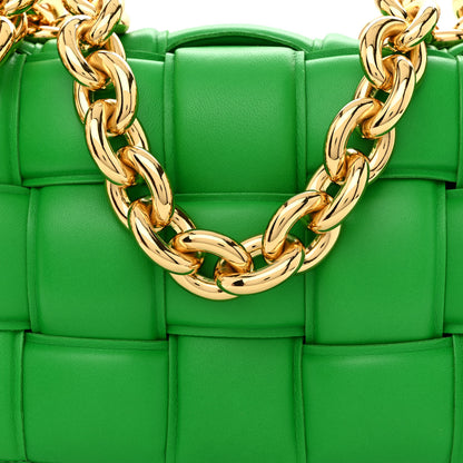 Bottega Veneta Lambskin Maxi Intreccio Padded Chain Cassette Crossbody Bag Parakeet 8 of 10