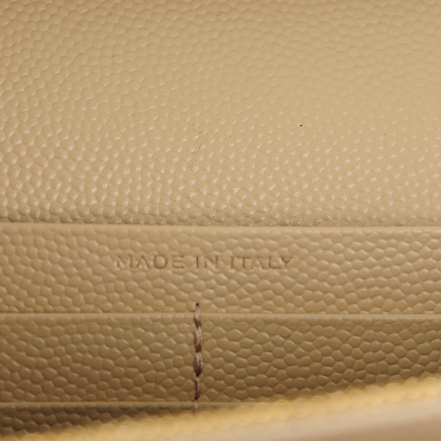 Grain De Poudre Matelasse Chevron Monogram Chain Wallet Nude Powder
