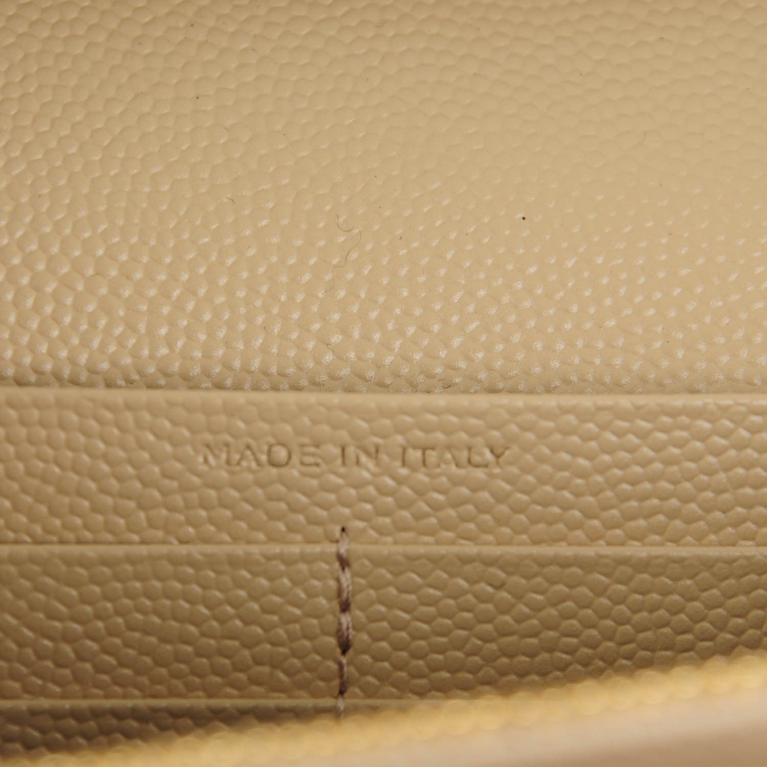 Saint Laurent Grain De Poudre Matelasse Chevron Monogram Chain Wallet Nude Powder 7 of 8