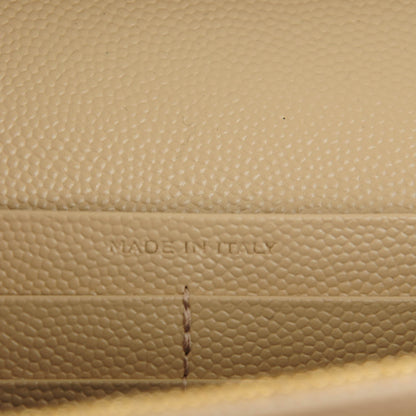 Saint Laurent Grain De Poudre Matelasse Chevron Monogram Chain Wallet Nude Powder 7 of 8
