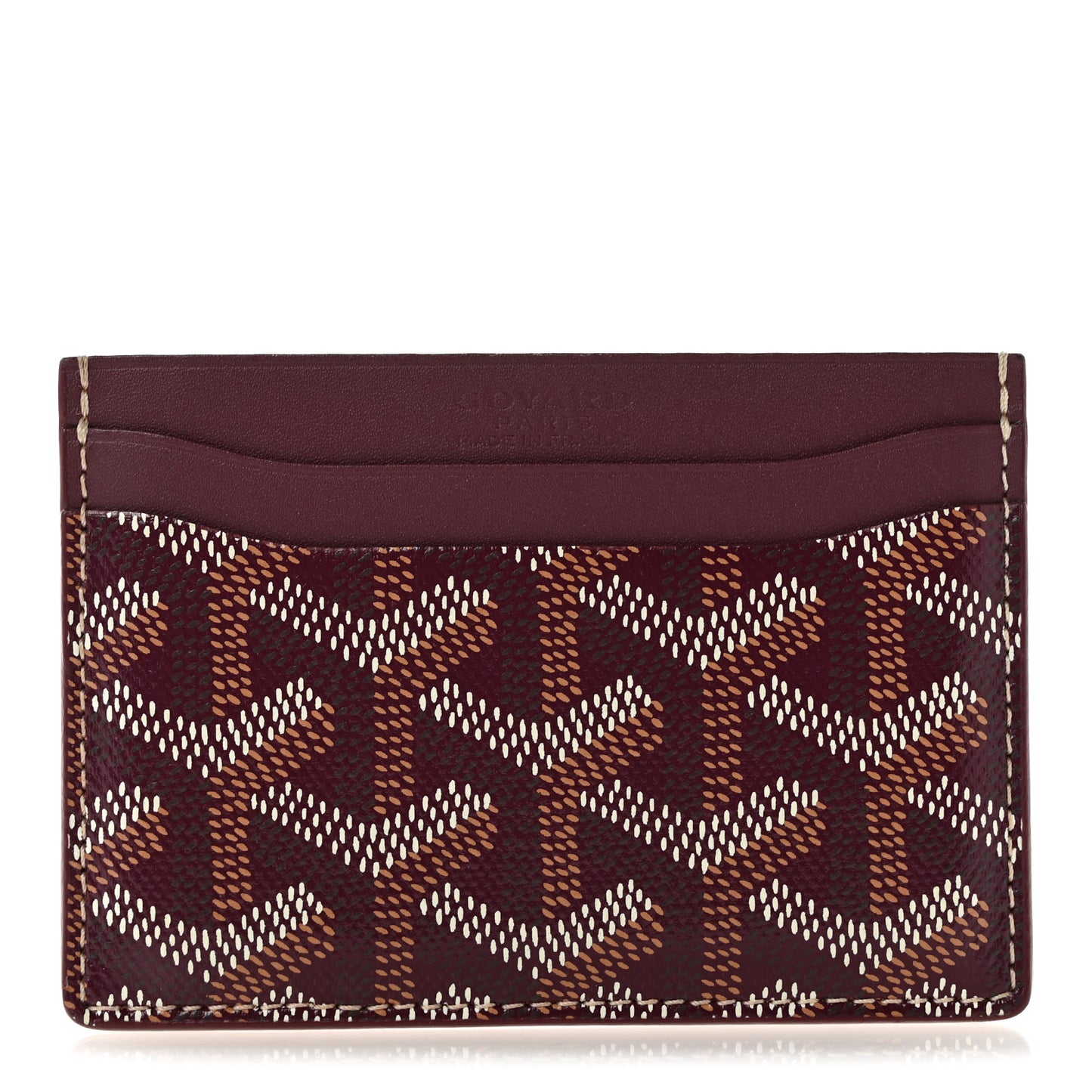 Goyardine Saint Sulpice Card Holder Bordeaux