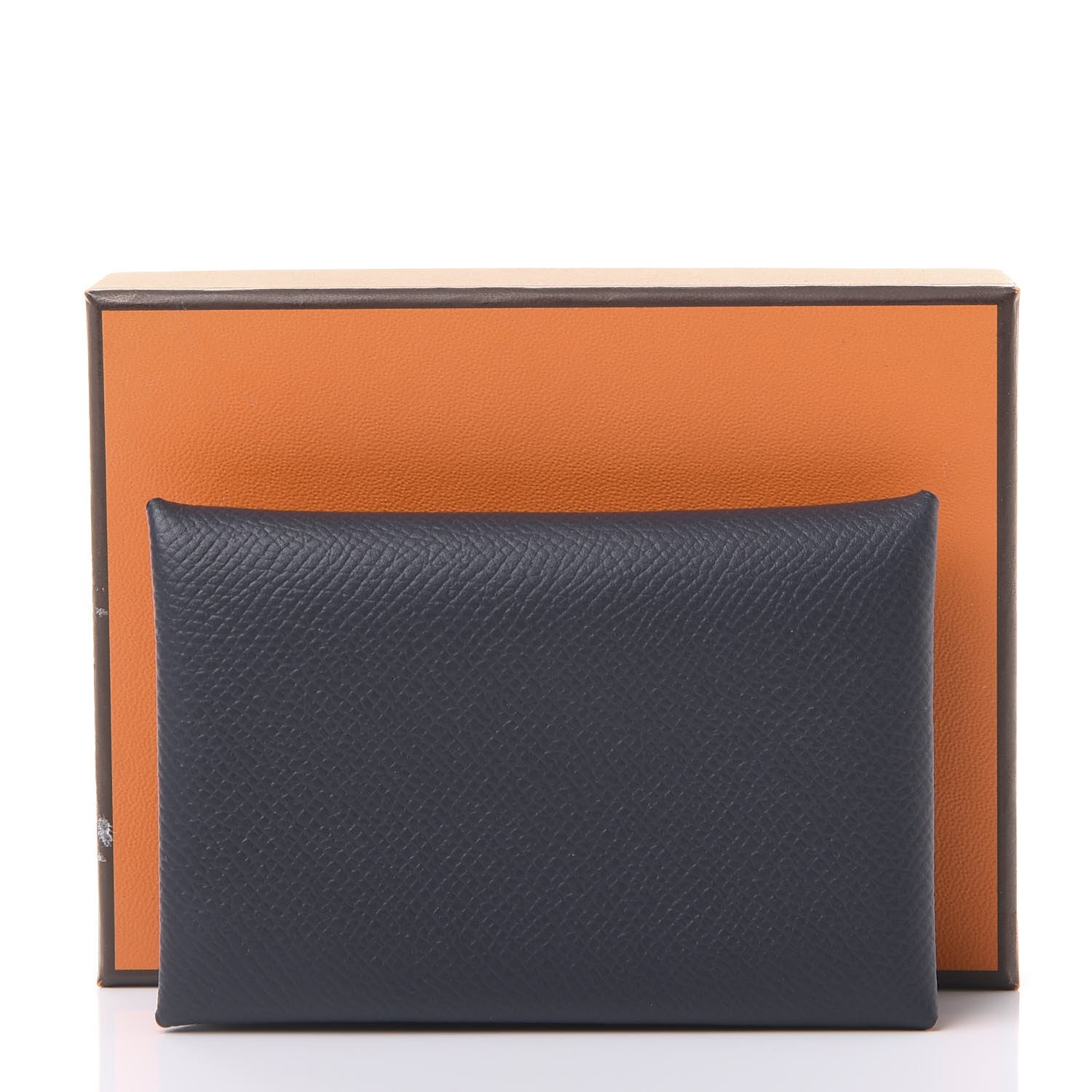 Hermes Epsom Verso Calvi Card Case Bleu Indigo Vert Amande 9 of 9