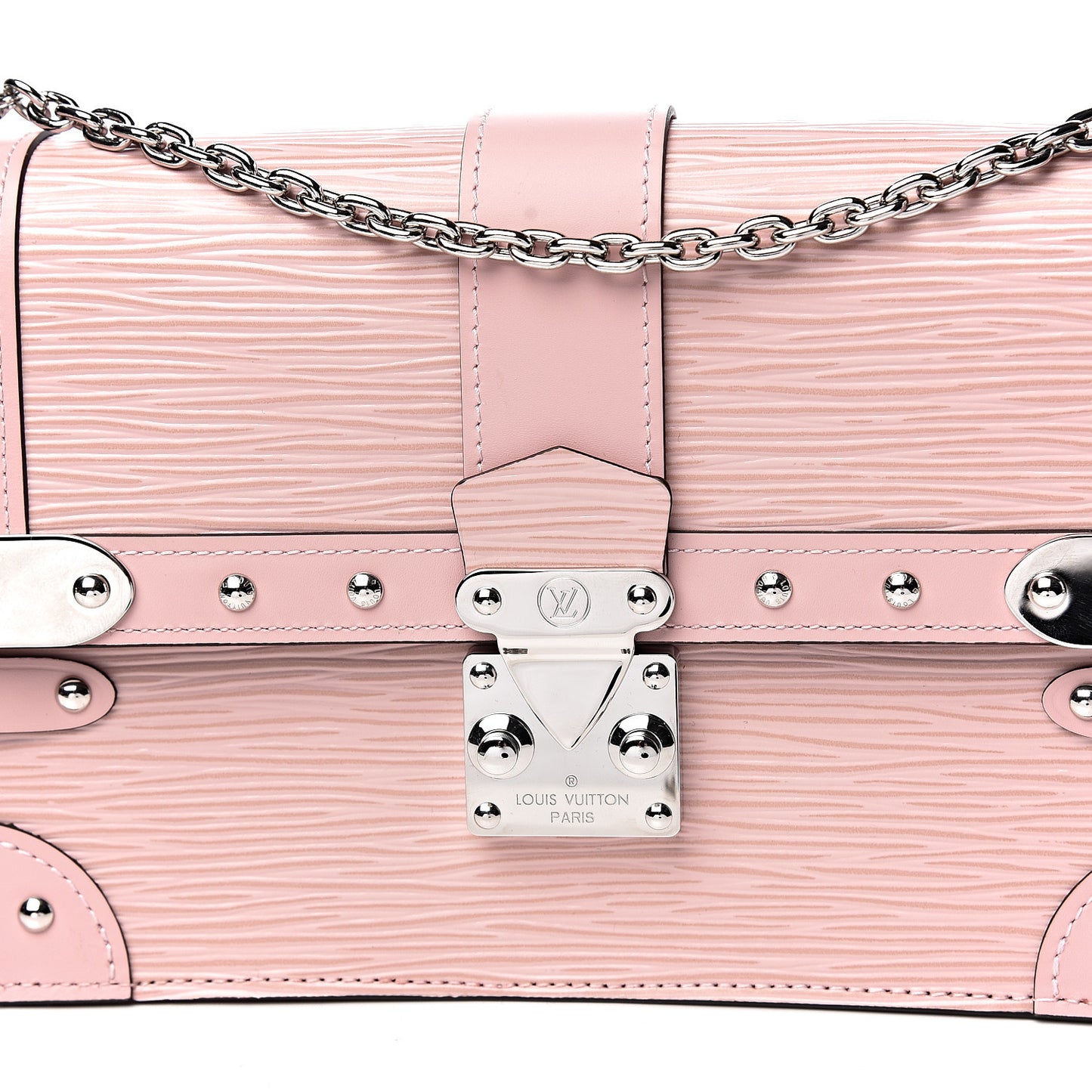 Epi Trunk Chain Wallet Rose Ballerine