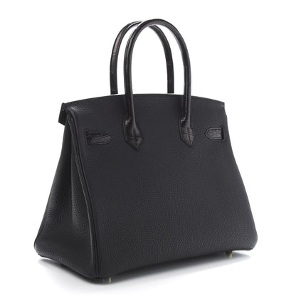 Hermes Togo Matte Alligator Birkin Touch 30 Black 3 of 35