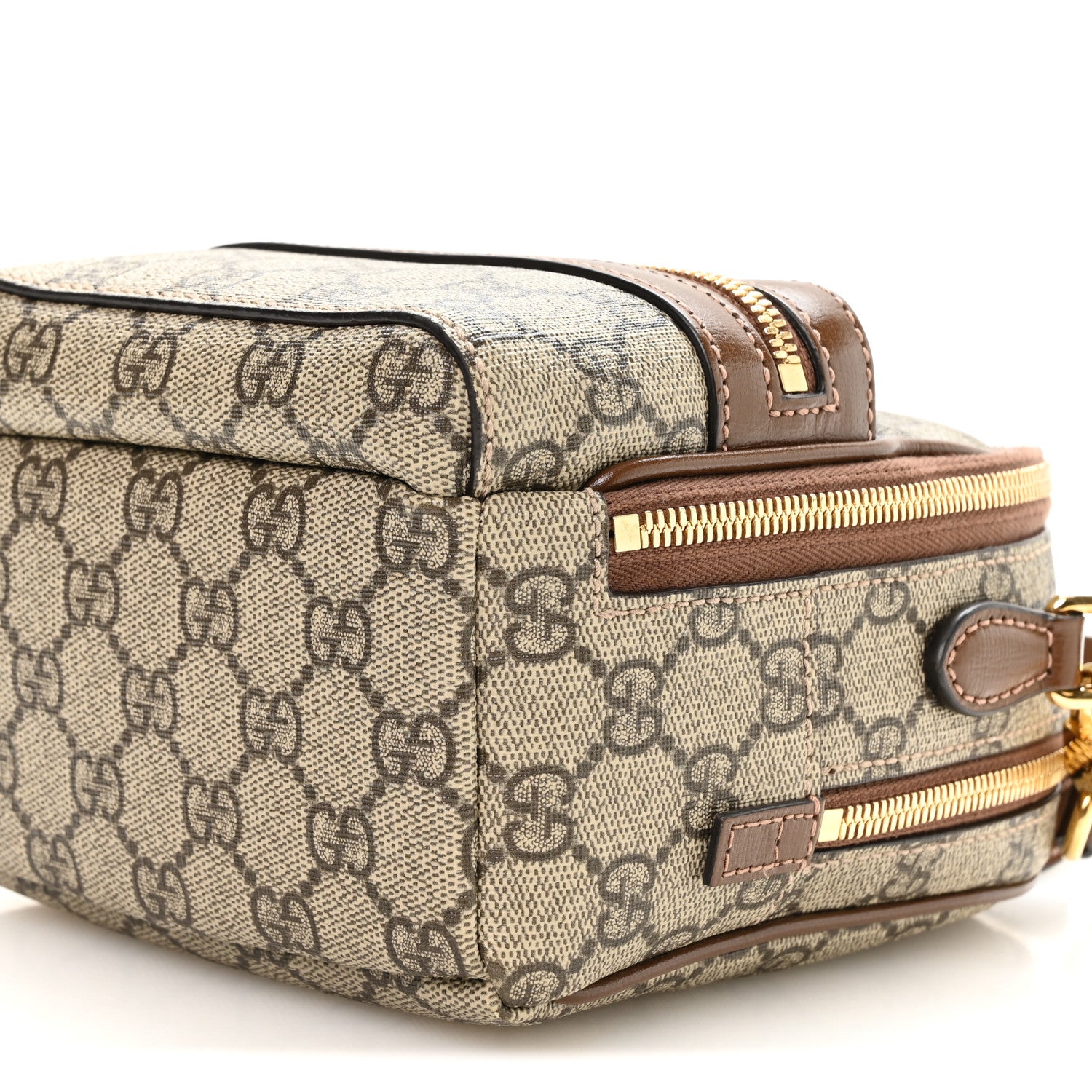Gucci GG Supreme Monogram Azalea Calfskin Retro Interlocking G Multi-Function Bag Beige Ebony Brown Sugar 9 of 9