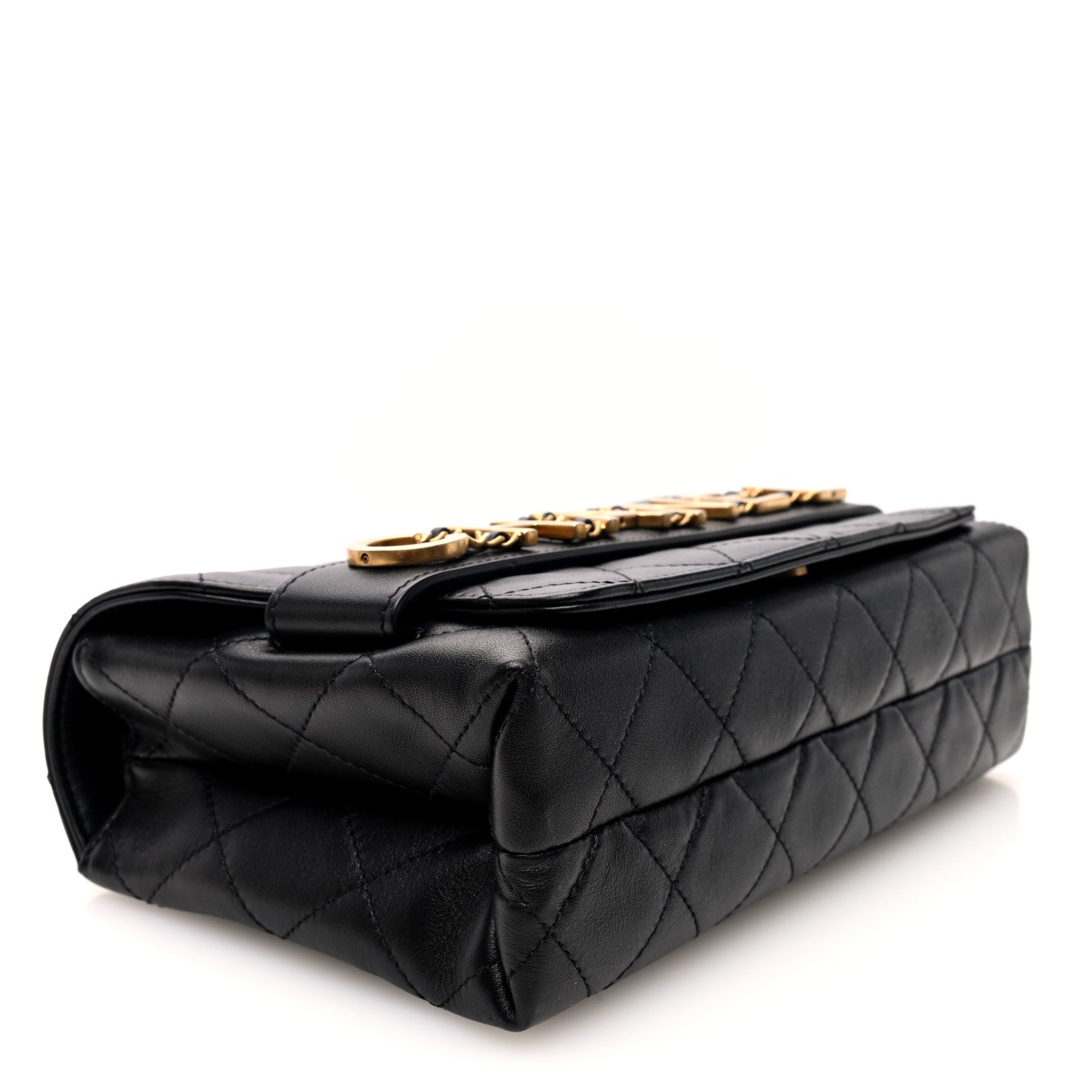 Chanel Calfskin Quilted Enchained Flap Black 4 of 10