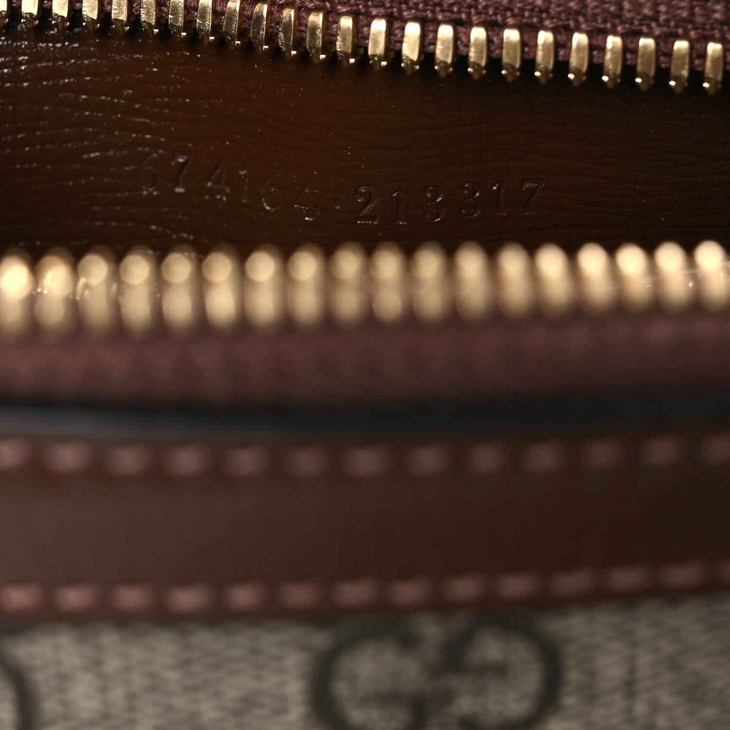 Gucci GG Supreme Monogram Azalea Calfskin Retro Interlocking G Wristlet Messenger Bag Beige Ebony Brown Sugar 6 of 10