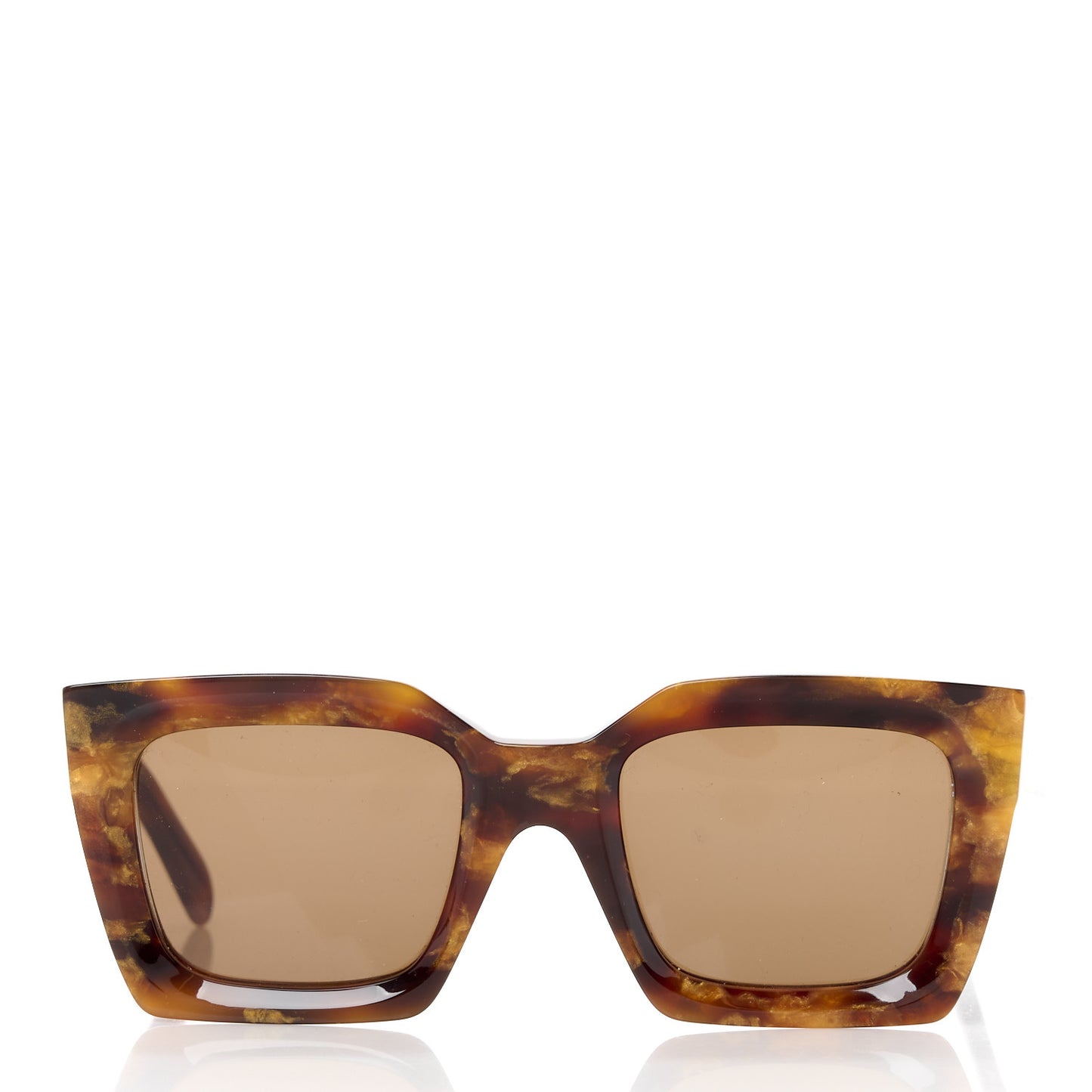 Acetate Square Sunglasses CL40130I Havana
