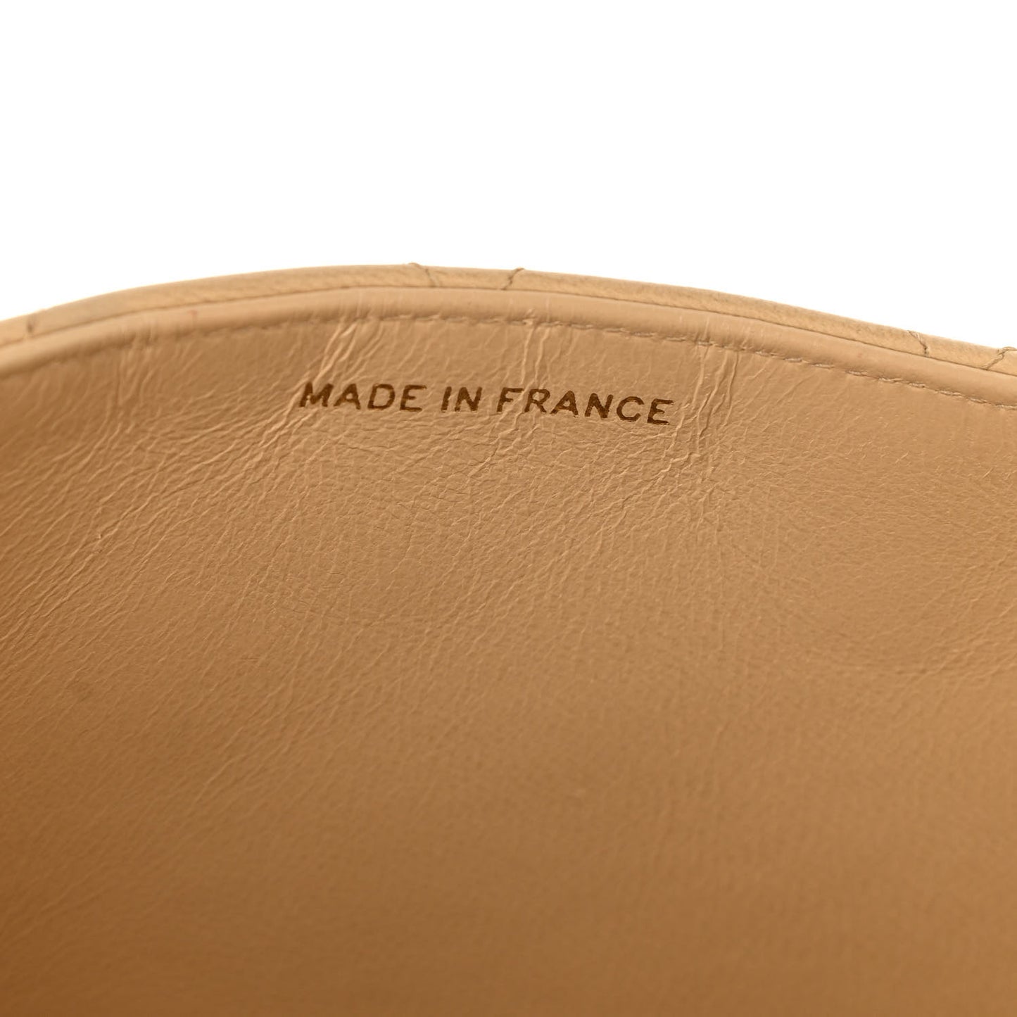 Lambskin Quilted XL Jumbo Single Flap Beige