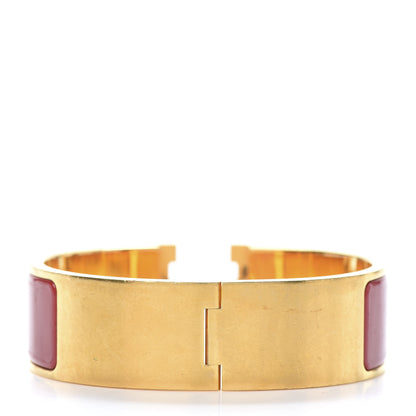 Hermes Enamel Wide Clic Clac H Bracelet GM Red 3 of 5