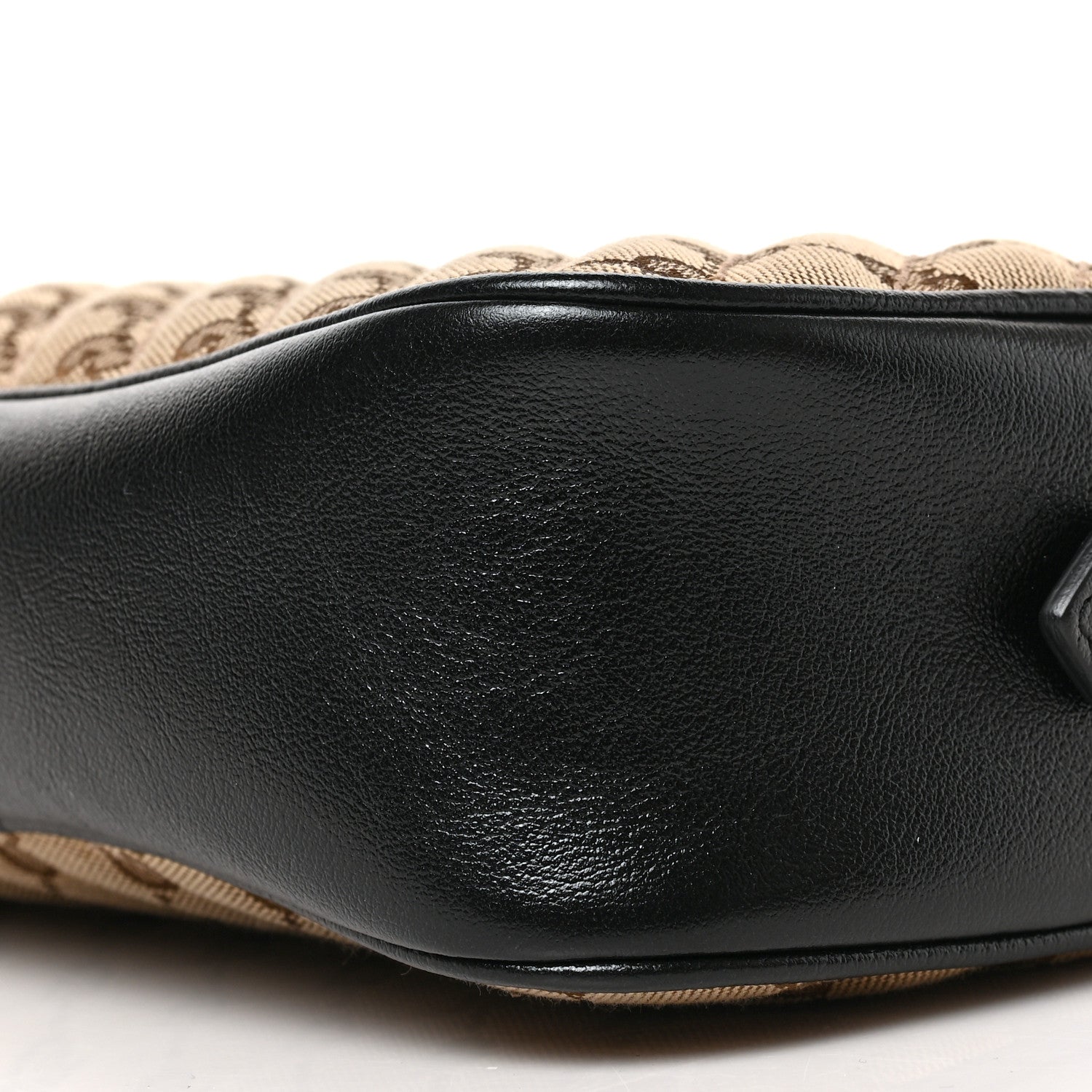 Gucci Monogram Matelasse Diagonal Small GG Marmont Chain Shoulder Bag Beige Black 9 of 9