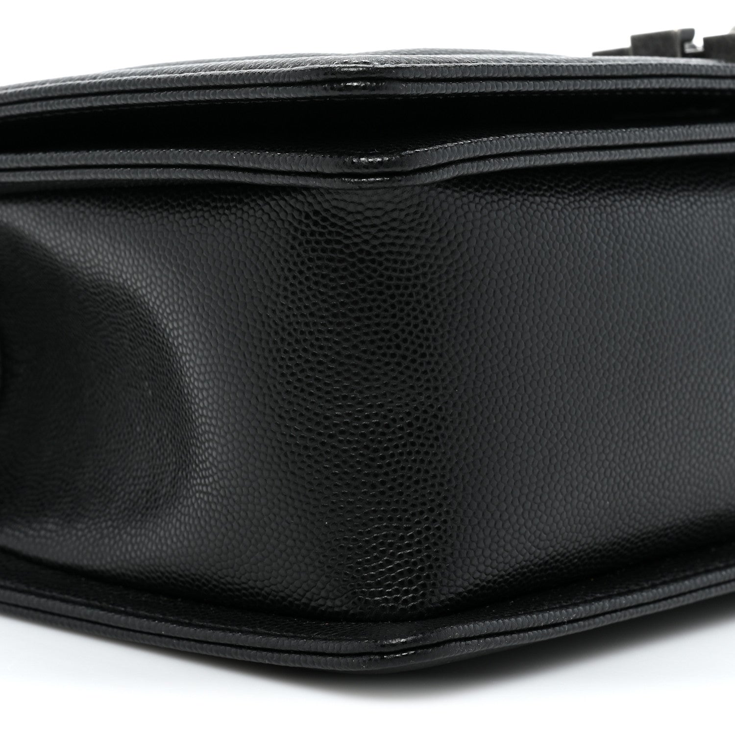 Chanel Caviar Chevron Quilted Medium Boy Flap Black 9 of 10