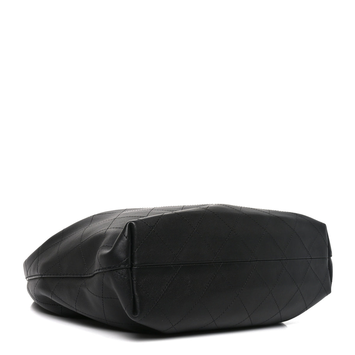 Calfskin Quilted Small Maxi Hobo Black