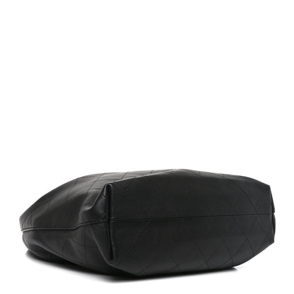 Chanel Calfskin Quilted Small Maxi Hobo Black 4 of 10