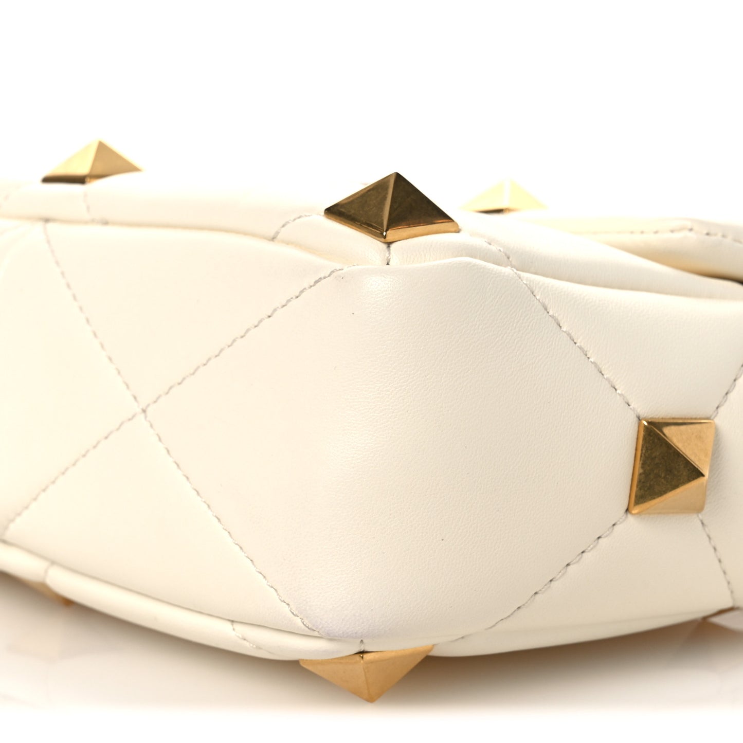 Nappa Medium Roman Stud Shoulder Bag Ivory