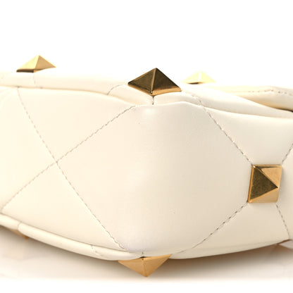 Valentino Garavani Nappa Medium Roman Stud Shoulder Bag Ivory 9 of 10