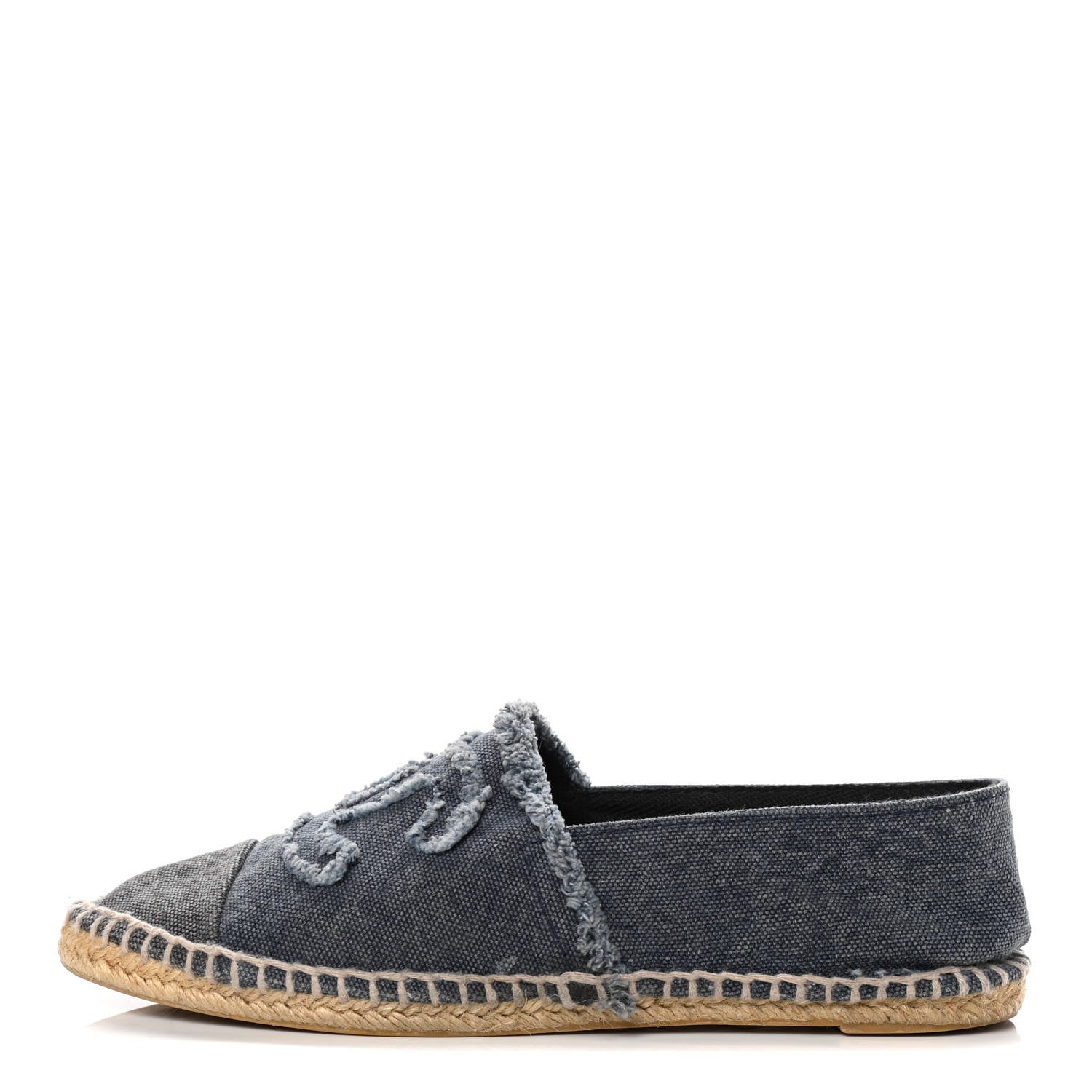 Chanel Linen CC Espadrilles 35 Blue Black 1 of 12