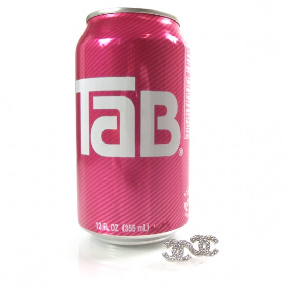 Crystal CC Logo Earrings Silver