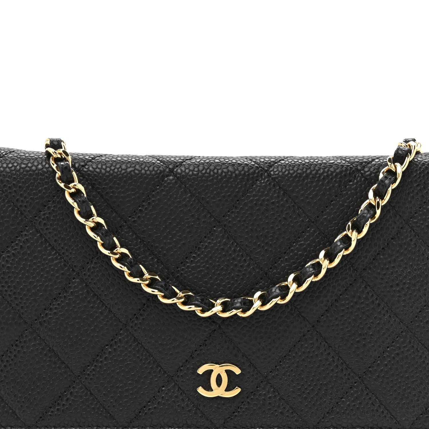Chanel Caviar Quilted Wallet On Chain WOC Black 9 of 12