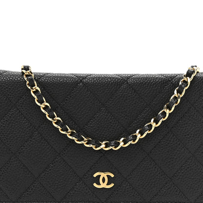 Chanel Caviar Quilted Wallet On Chain WOC Black 9 of 12