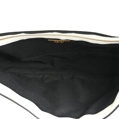 Fendi X JOSHUA VIDES Nappa FF Embossed Baguette White Black 5 of 12