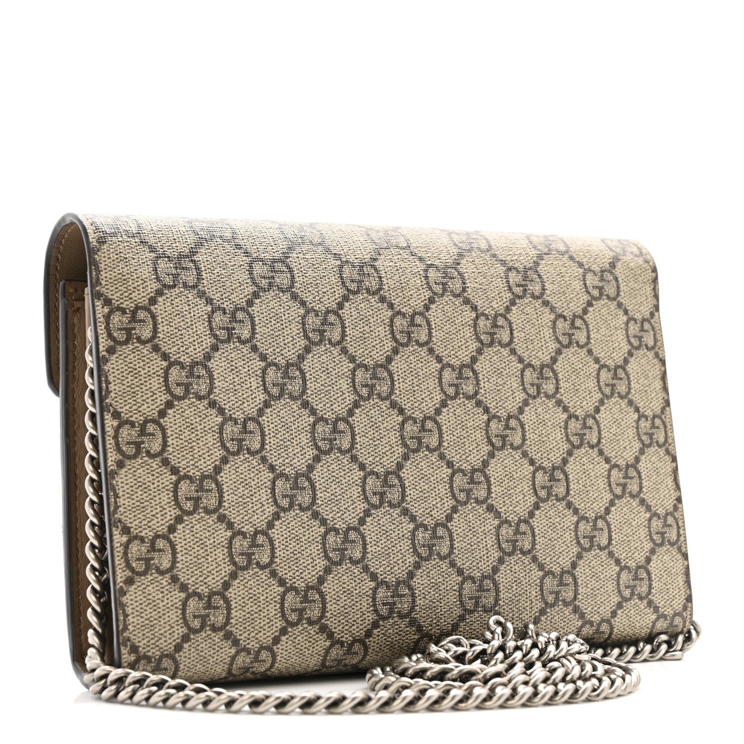 Gucci GG Supreme Monogram Mini Dionysus Chain Wallet Beige Taupe 3 of 13
