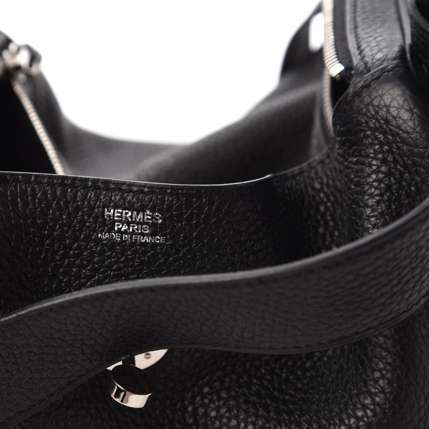 Hermes Taurillon Clemence Lindy 30 Black 8 of 9