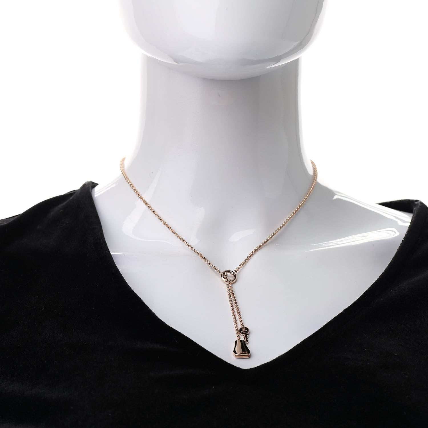 Hermes 18K Rose Gold PM Kelly Clochette Necklace 2 of 4