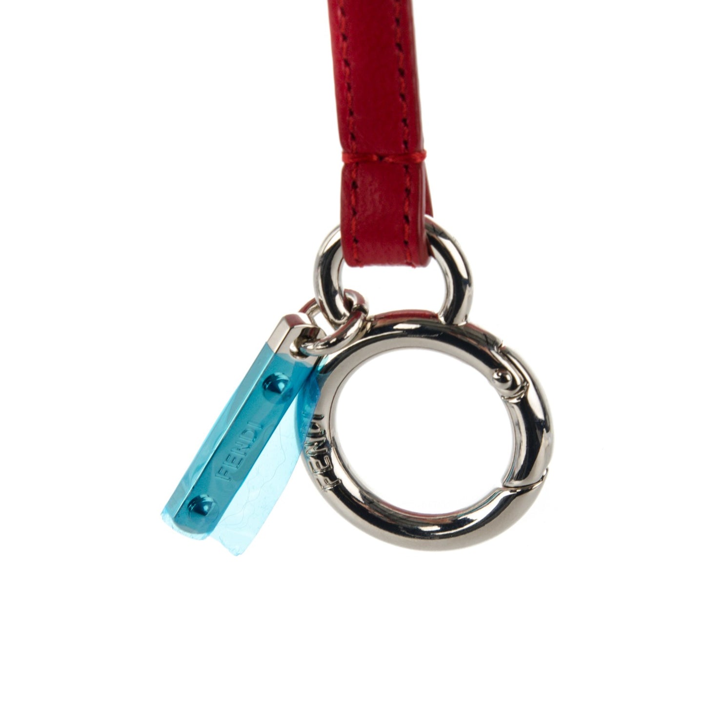 Fox Fur Shiny Nappa Bi-Color A ABCharm Bag Charm Rosso Chiaro Moro Strawberry