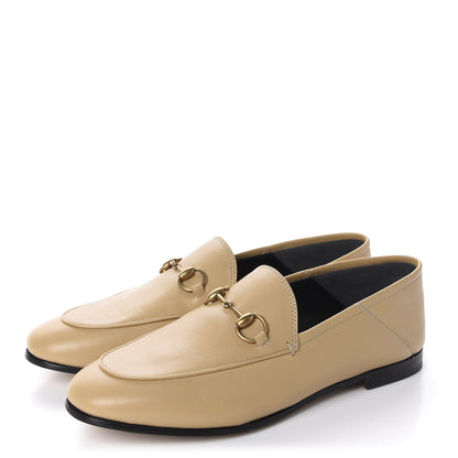 Gucci Lambskin Womens Brixton Horsebit Loafers 36.5 Wheat 3 of 10