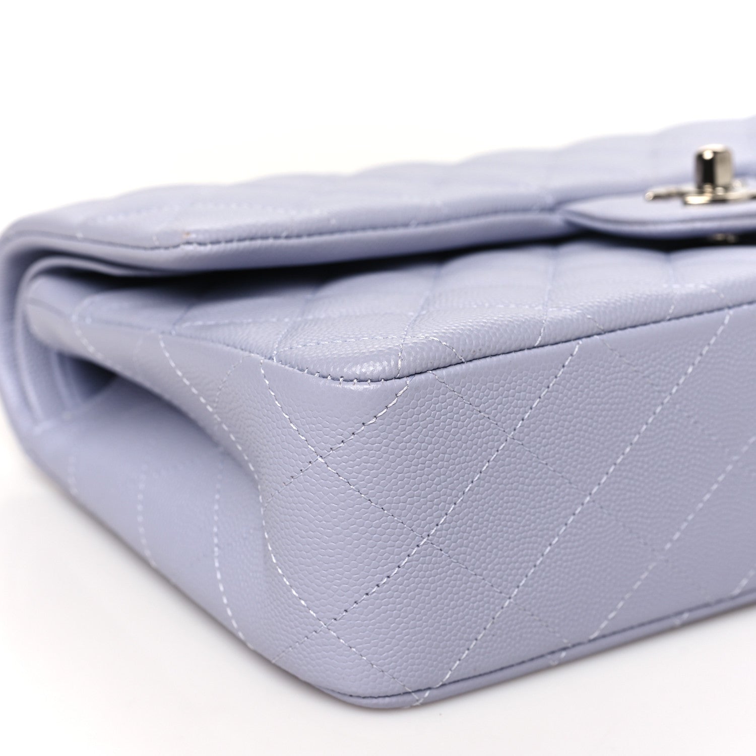 Chanel Caviar Quilted Medium Double Flap Light Purple 9 of 11