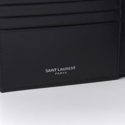Saint Laurent Calfskin Smoking Forever Patch Bifold Wallet Black 6 of 8