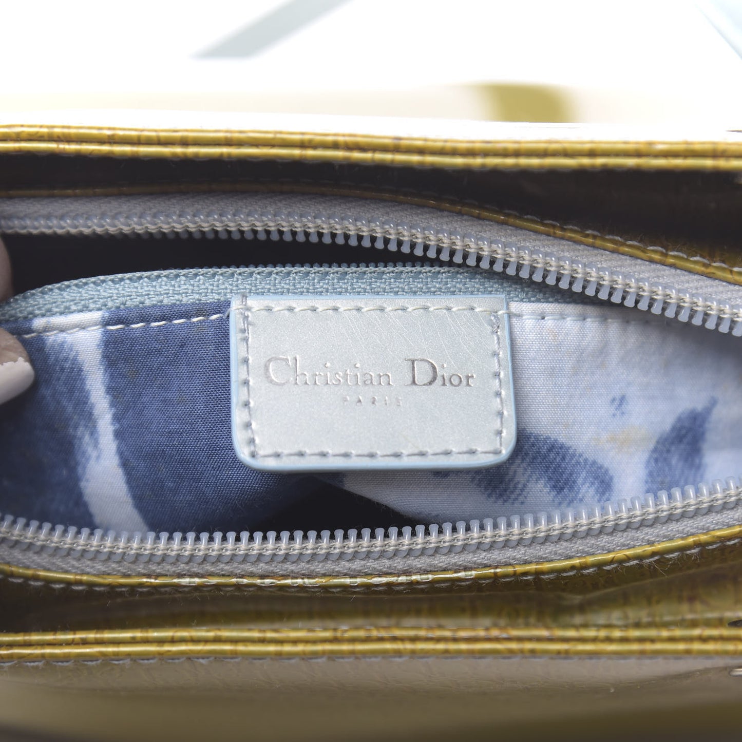 Patent Diorissimo Medium Bi-Color Lady Dior Green Blue