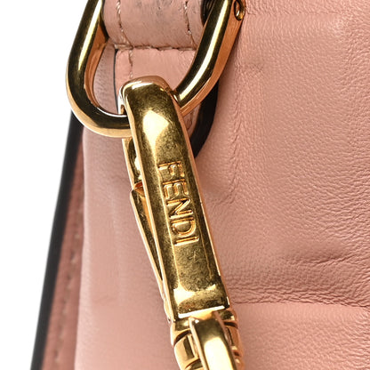 Fendi Nappa FF 1974 Embossed Large Baguette Rosa Bourbon 17 of 20