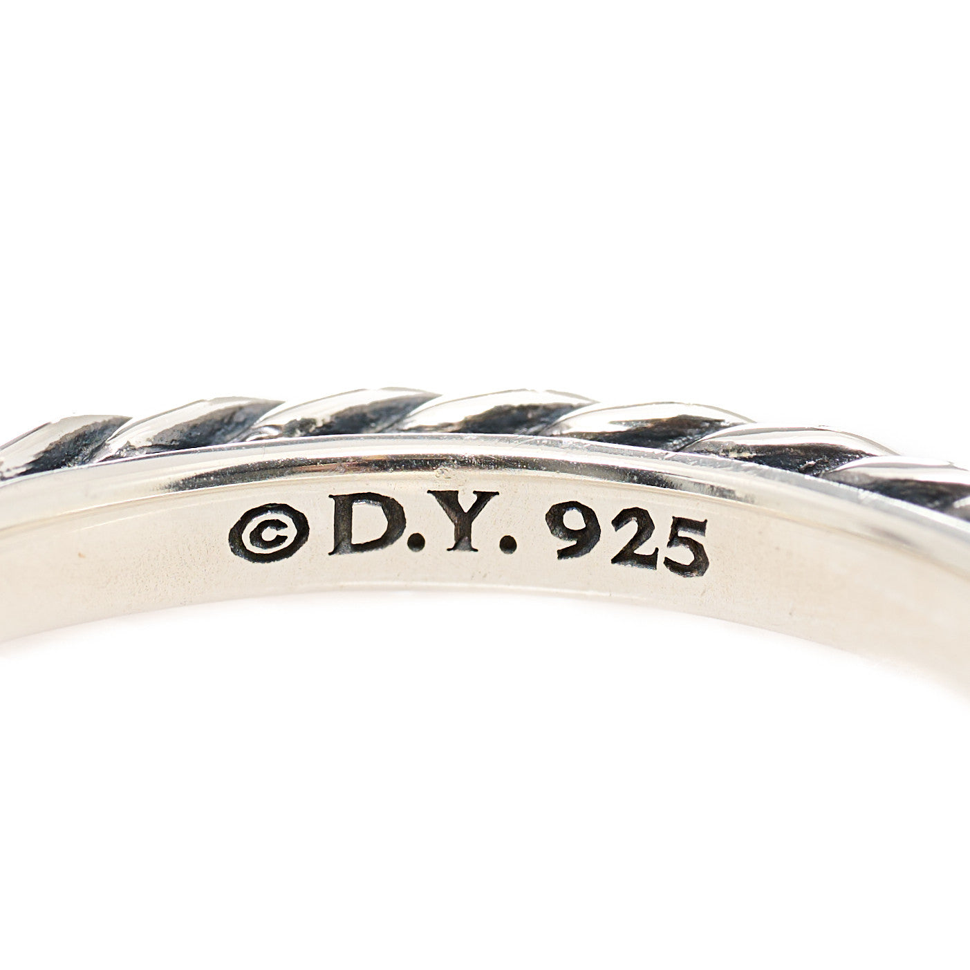 David Yurman Sterling Silver Cable Classics Band Ring 53 6.25 3 of 3