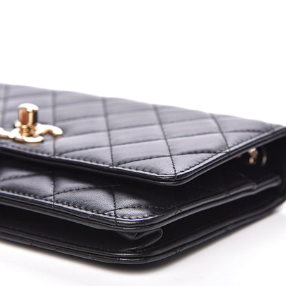 Chanel Lambskin Quilted Trendy CC Wallet On Chain WOC Black 9 of 15
