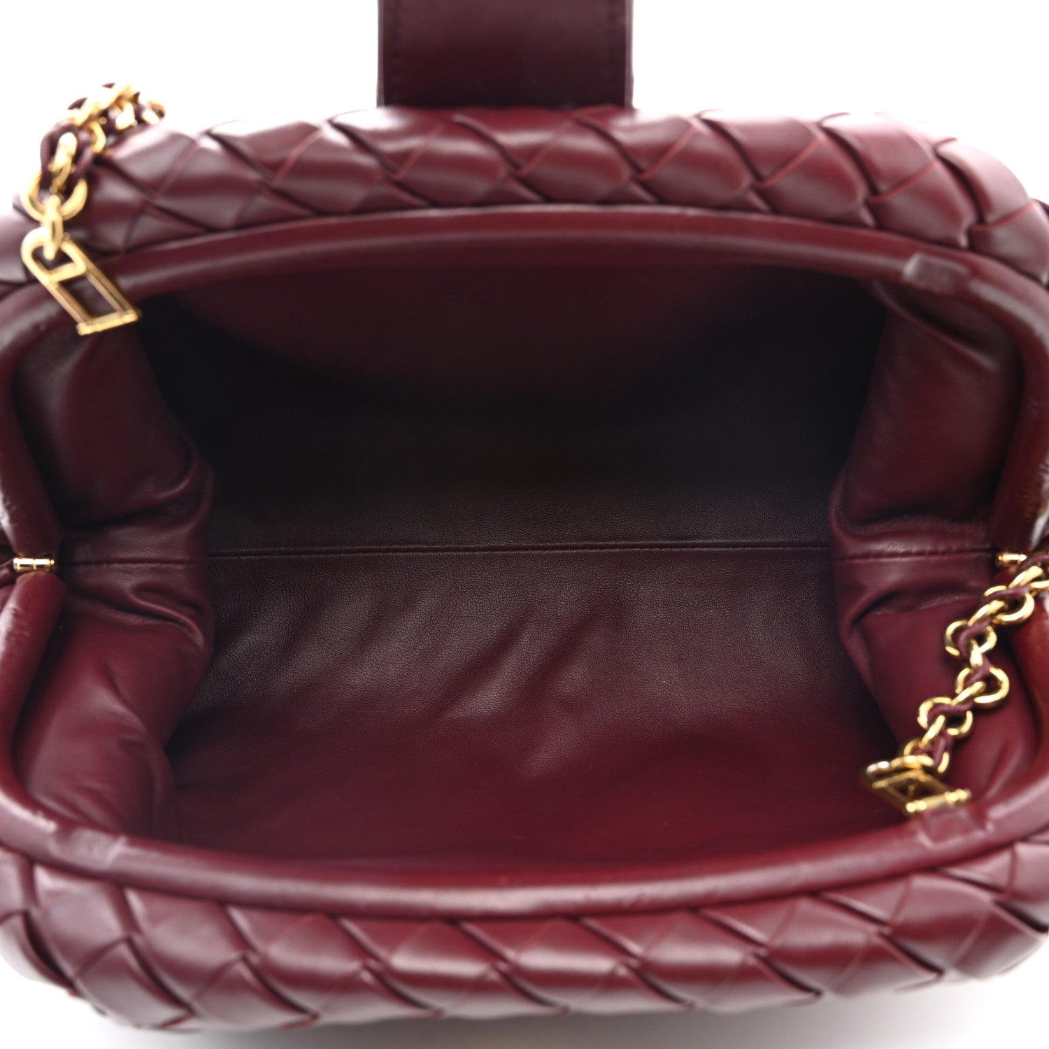 Bottega Veneta Nappa Intrecciato Teen The Lauren 1980 Clutch With Chain Barolo 6 of 13