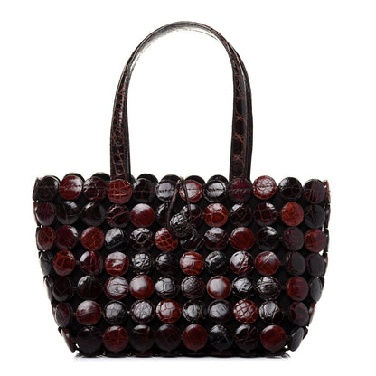 Nancy Gonzalez Crocodile Mini Button Tote Brown 1 of 13