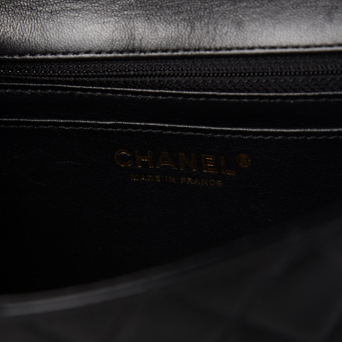 Lambskin Quilted Mini Coco Charms Rectangular Flap Black